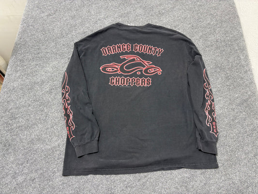 Orange County Choppers Flame LS Tee - Black Size XXL