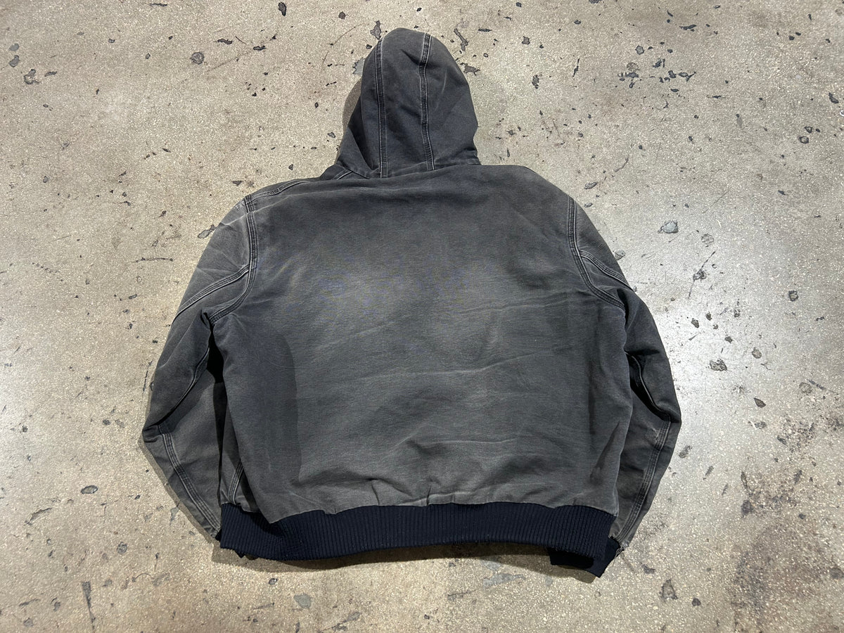 Carhartt Hooded Work Jacket - Black Size XXL