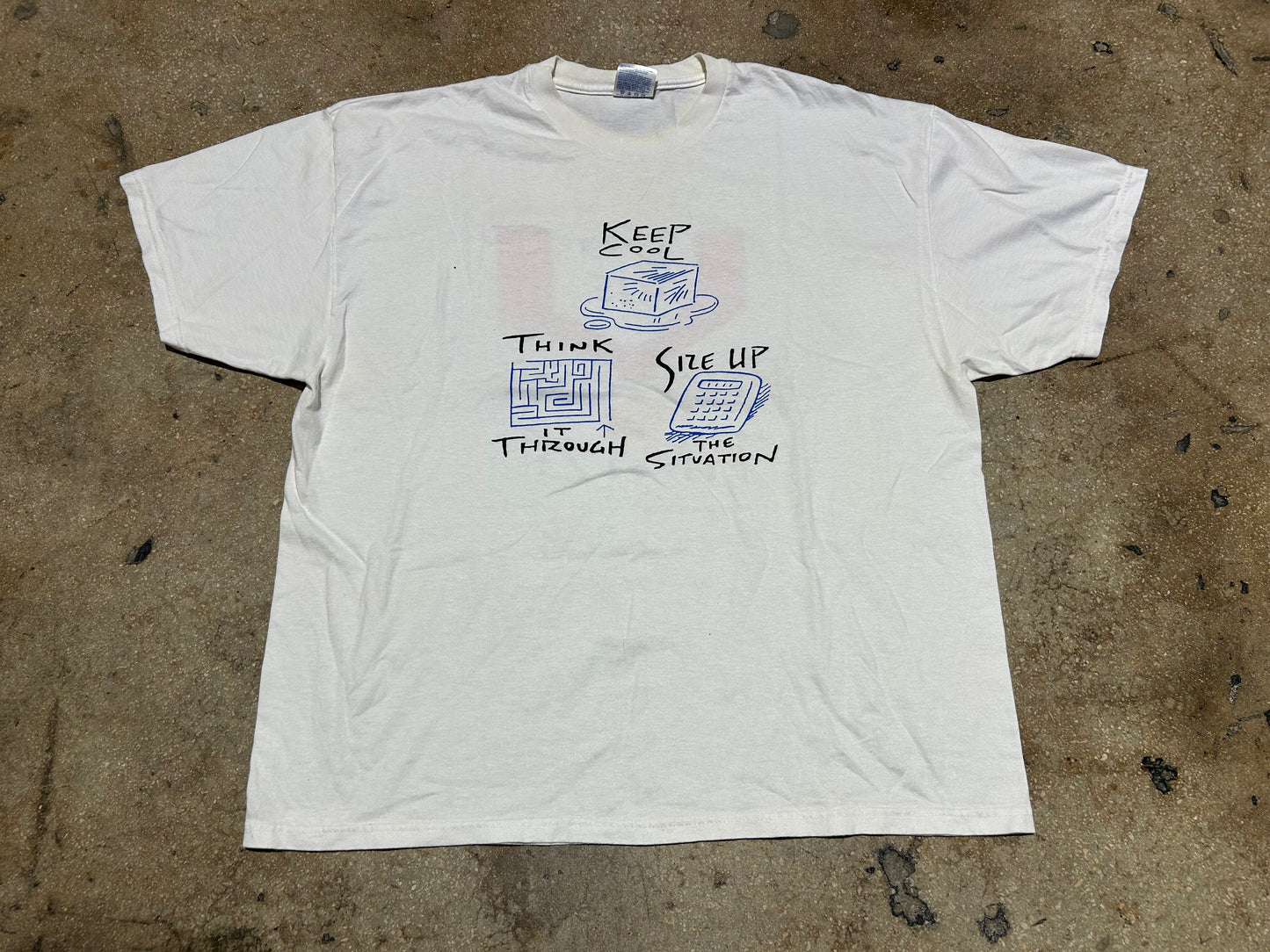 Keep Cool Do The Right Thing Tee - White Size XL(con)