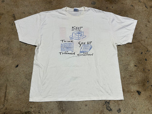 Keep Cool Do The Right Thing Tee - White Size XL(con)