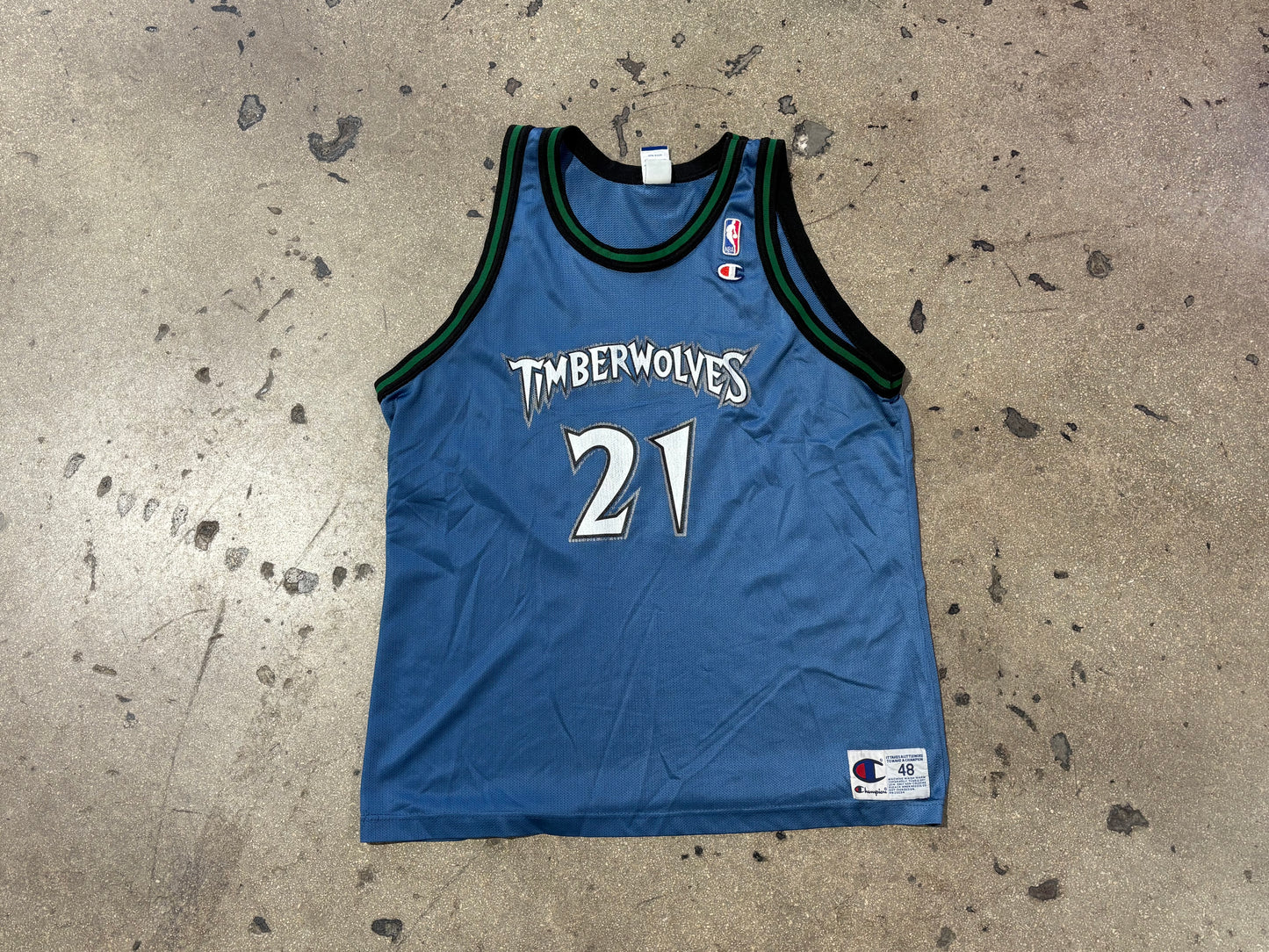 Champion Minnesota Timberwolves #21 Garnett Jersey - Blue Size 48 / XL