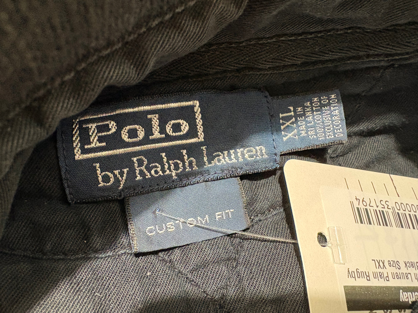 Ralph Lauren Plain Rugby - Black  Size XXL