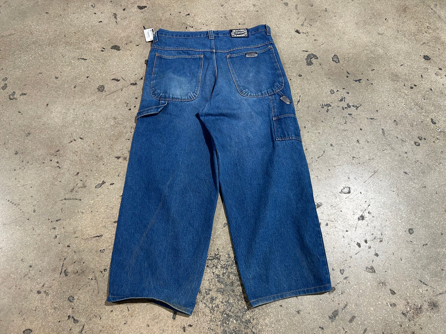 Ice Berg Baggy Wide Leg Denim Jeans - Blue Size 38