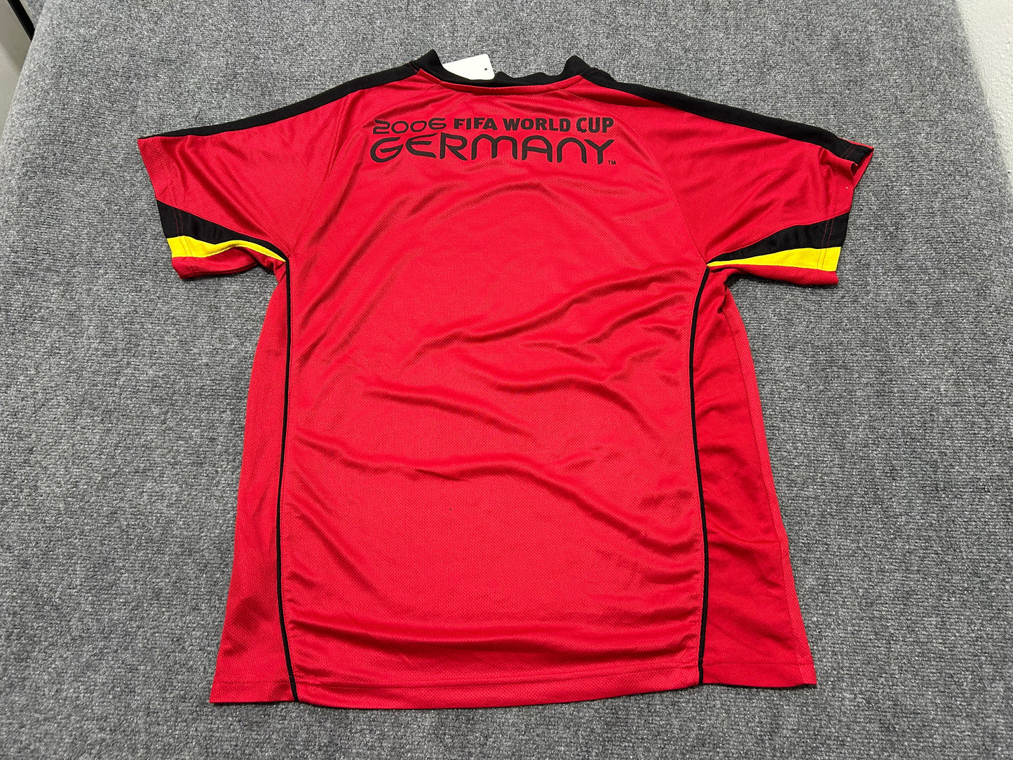2006 Germany National Soccer Team Jersey - Red/Black Size XL