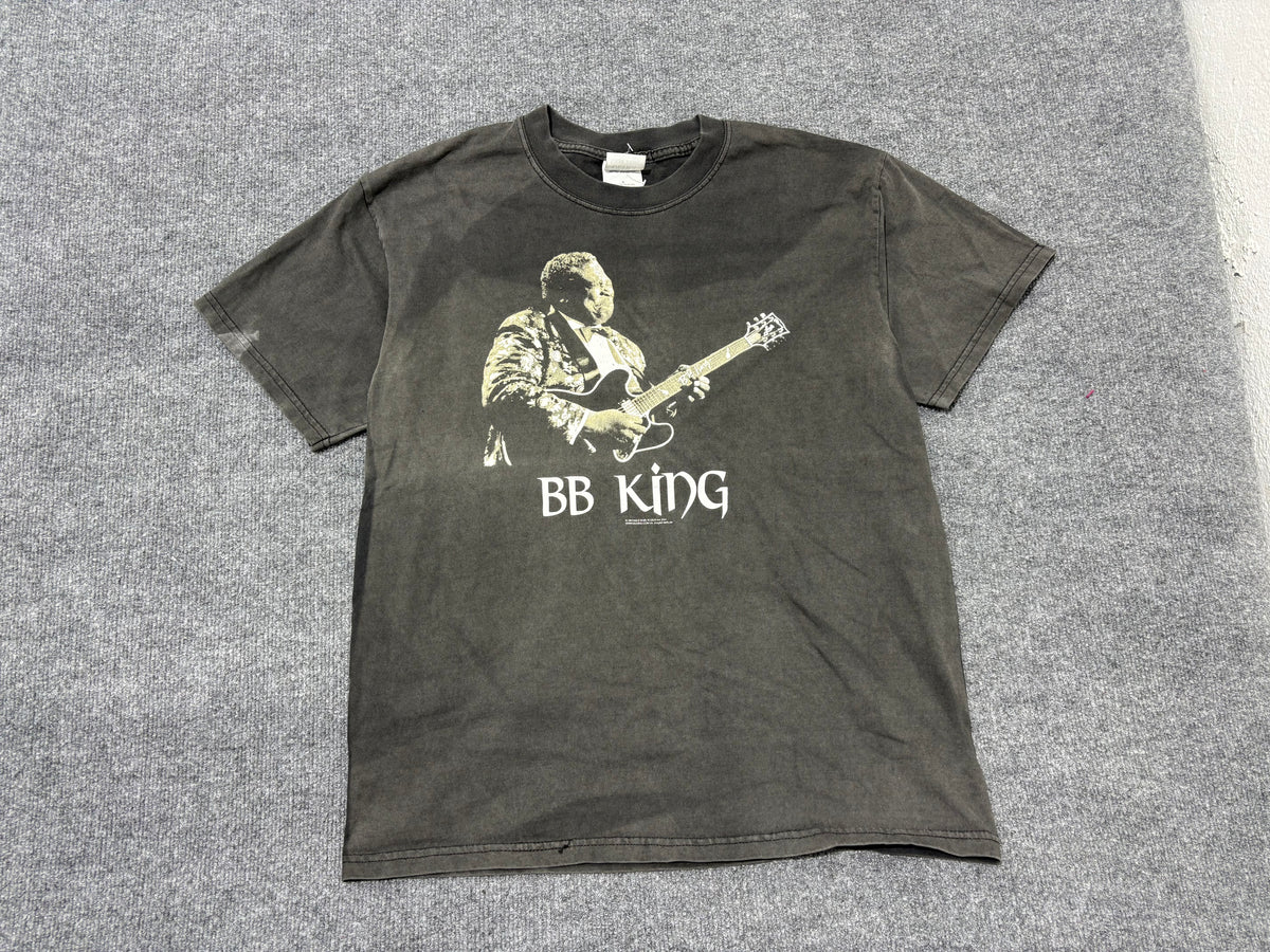BB King Playing Guitar Tee - Back Size Large