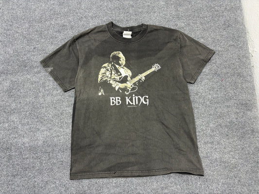 BB King Playing Guitar Tee - Back Size Large