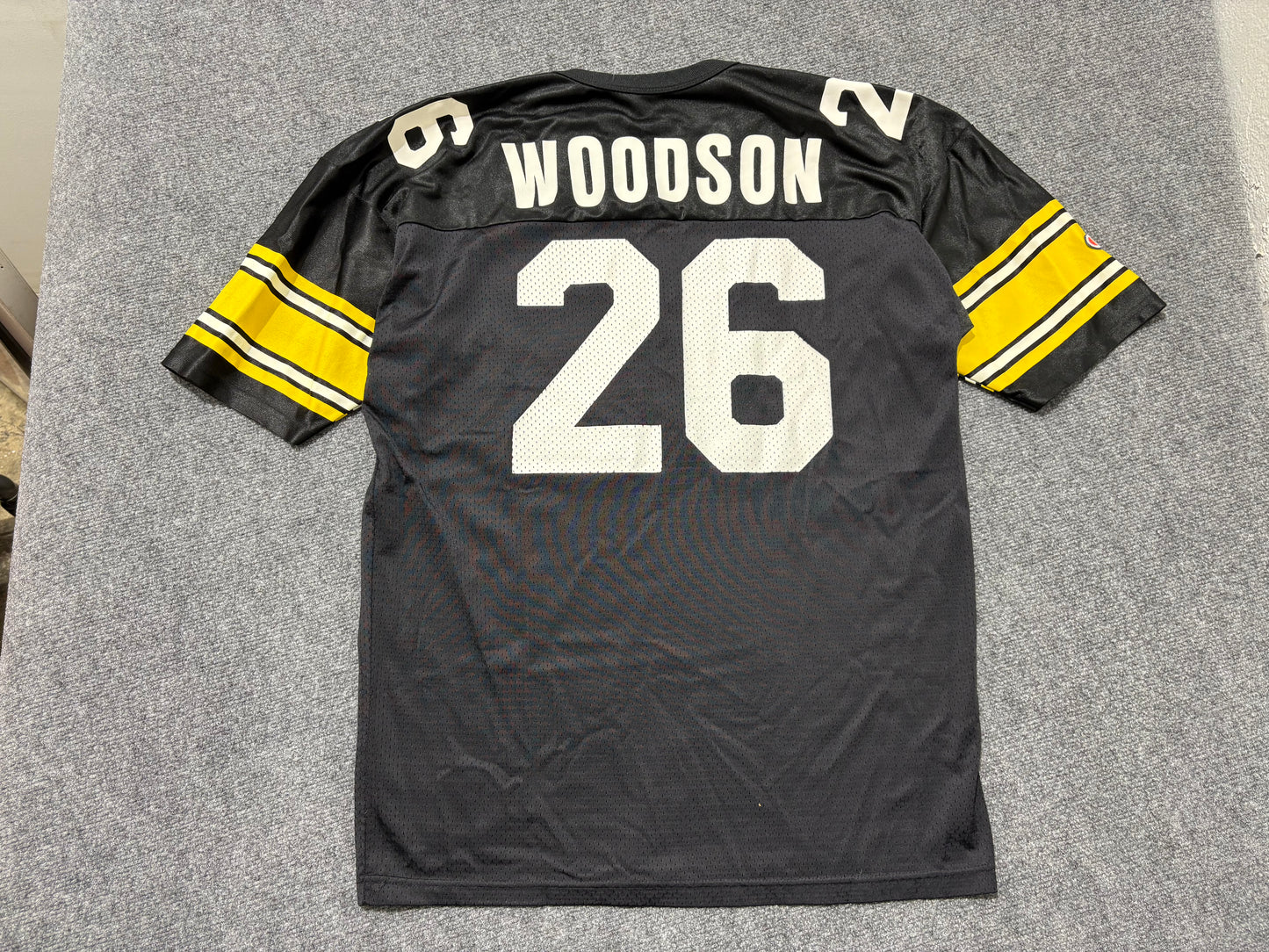 Steelers Woodson #26 Football Jersey - Black/Yellow Size Large