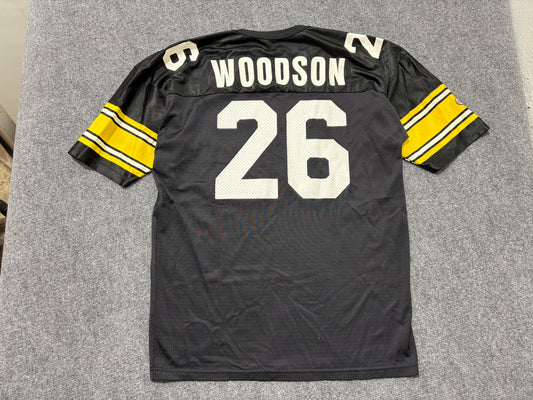 Steelers Woodson #26 Football Jersey - Black/Yellow Size Large