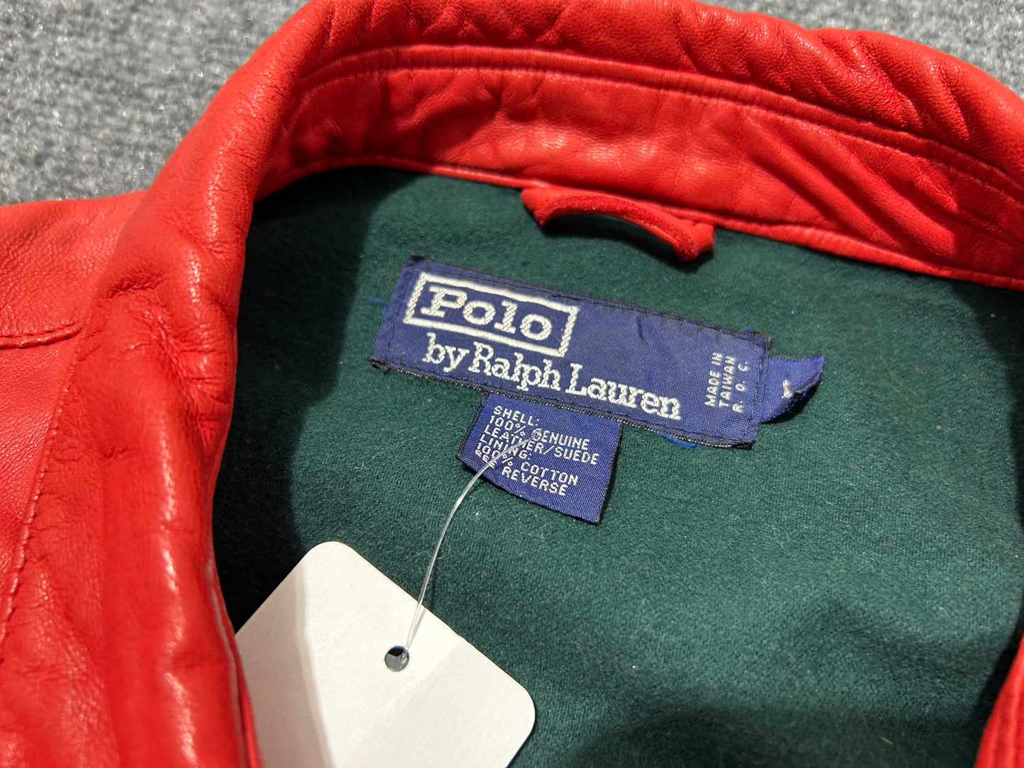 Ralph Lauren Butter Leather Jacket - Red Size Large