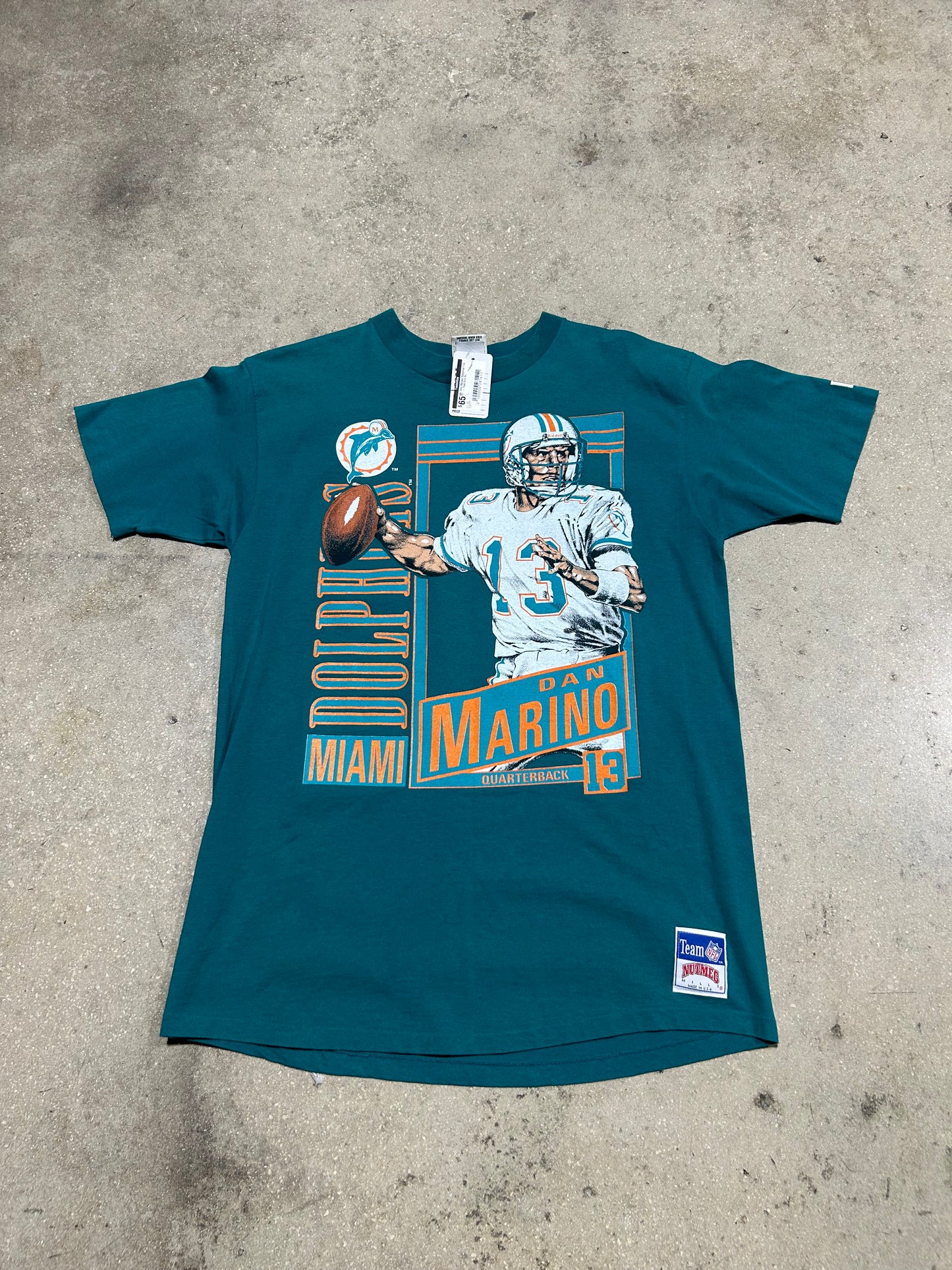 Dan Marino Dolphins Tee - Teal Size XL