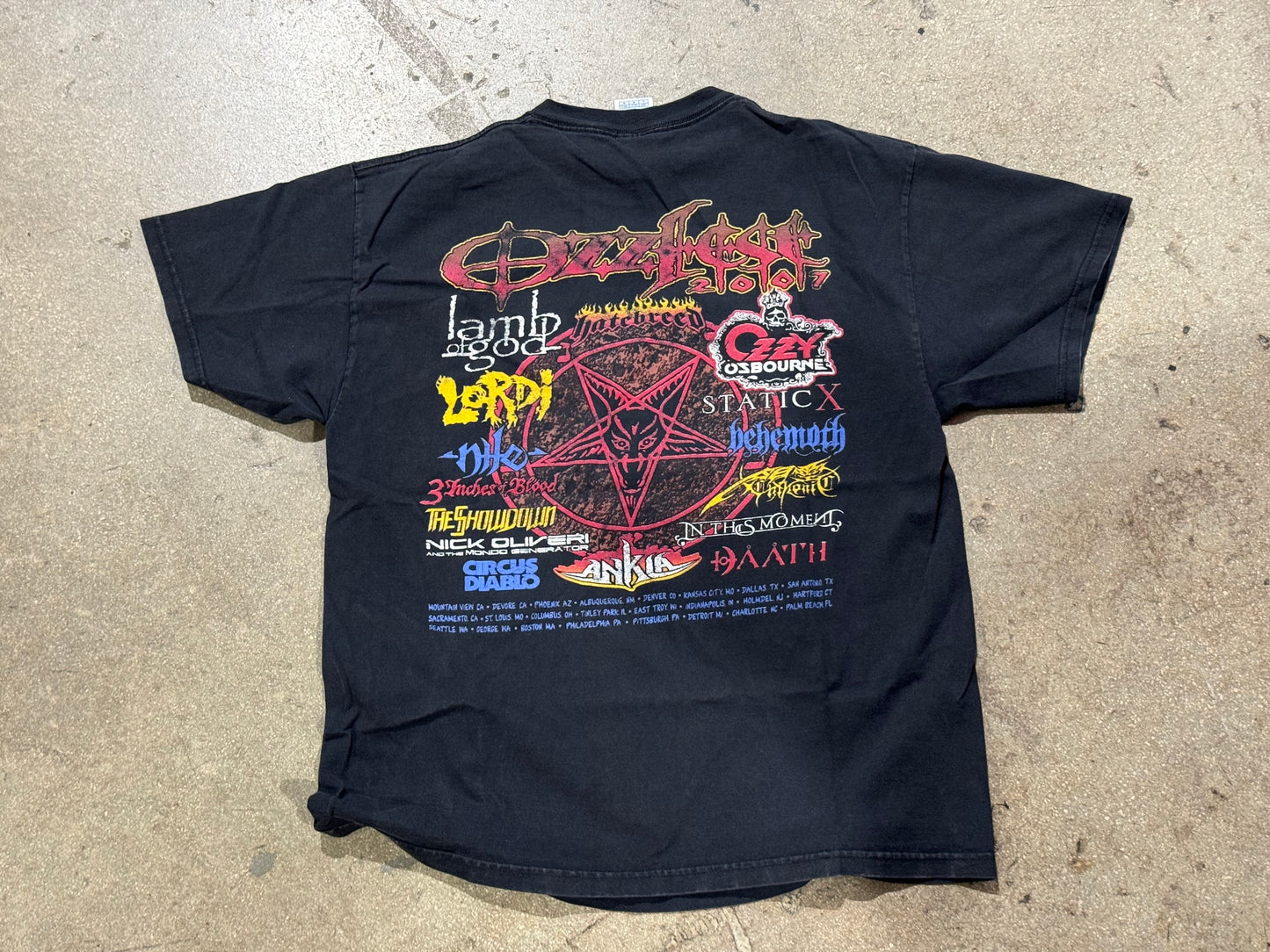 2007 Ozzfest Tee - Black Size Large