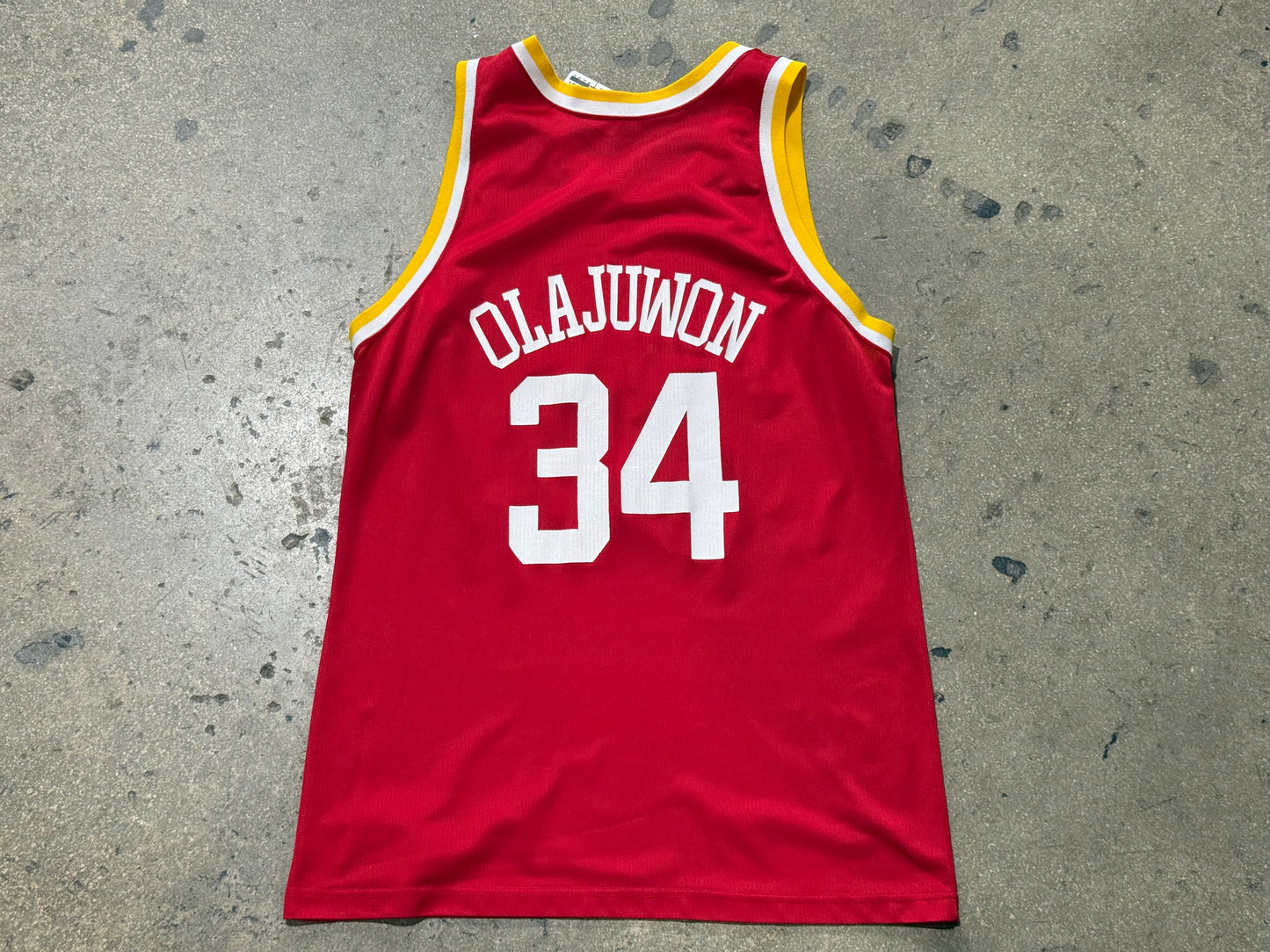 Champion Houston Rockets Olajuwon #34 Jersey - RedSize 48/XL