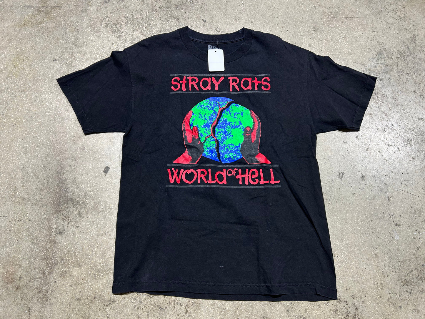 Stray Rats World Of Hell Tee - Black Size Large