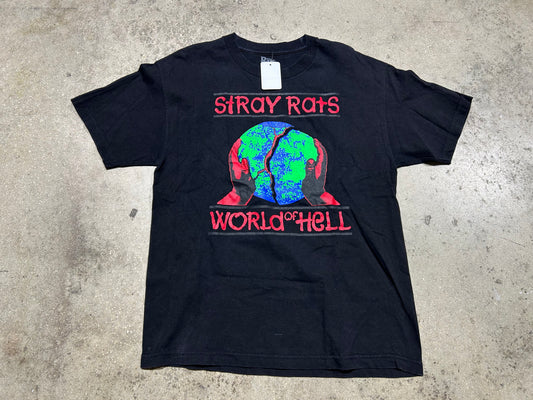 Stray Rats World Of Hell Tee - Black Size Large