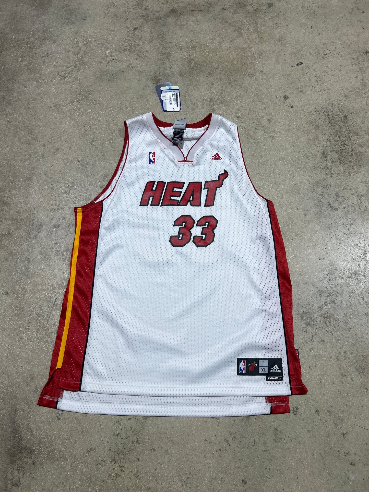 Adidas Miami Heat Mourning #33 Jersey - White Size XL