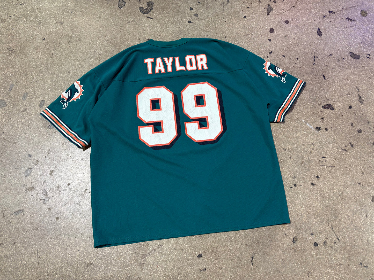 Logo Athletic Miami Dolphins #99 Taylor Jersey - Teal Size XL