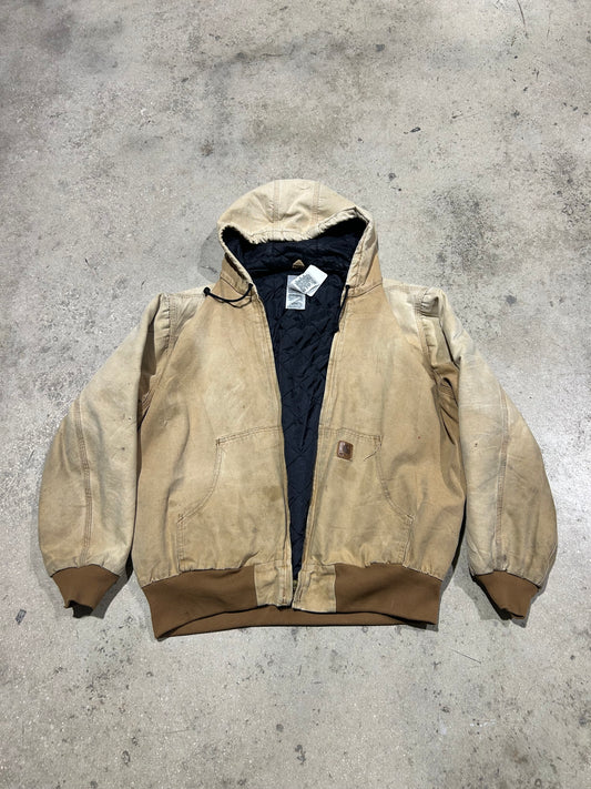 Carhartt Hooded Work Jacket - Khaki Size XL