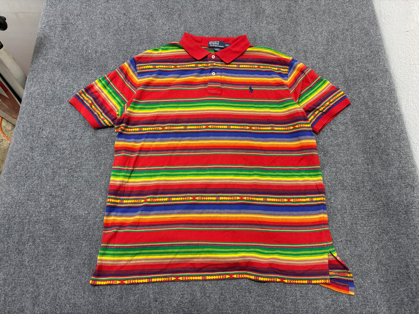 Polo Ralph Lauen Navajo Blanket Polo Shirt - Multicolor Size XXL