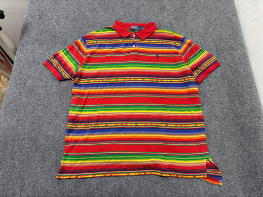 Polo Ralph Lauen Navajo Blanket Polo Shirt - Multicolor Size XXL