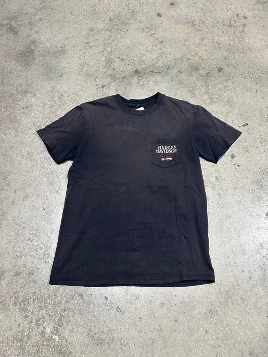 2005 Harley Davidson Orlando Tee - Faded Black Size Large