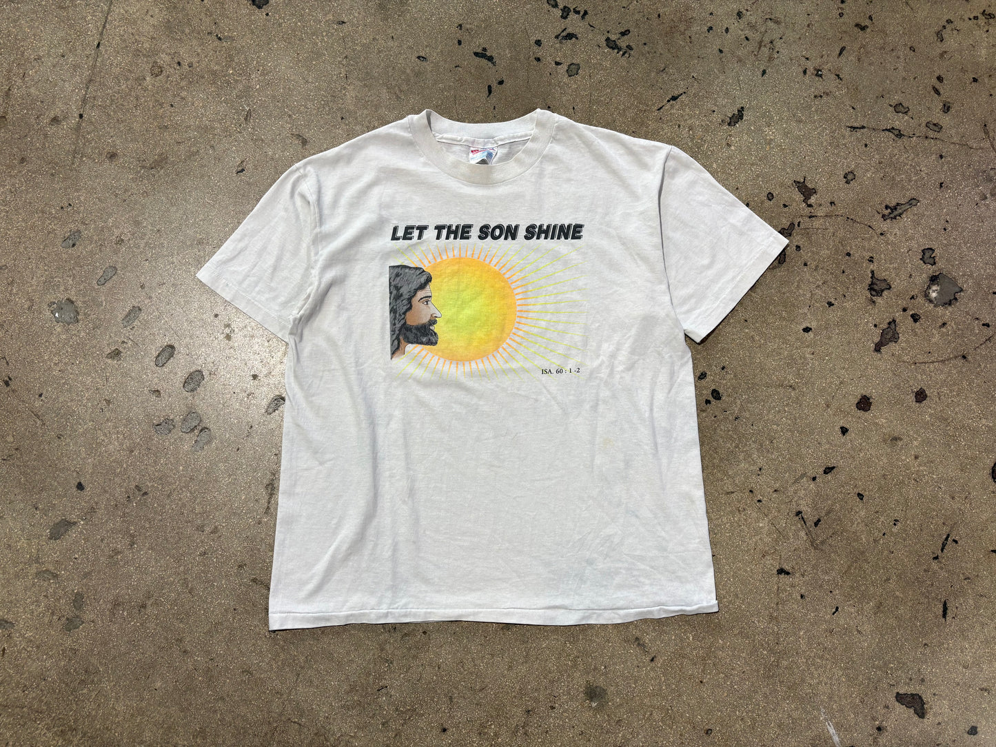 Let The Son Shine Jesus Tee - White Size Large