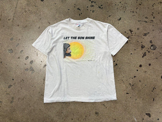 Let The Son Shine Jesus Tee - White Size Large