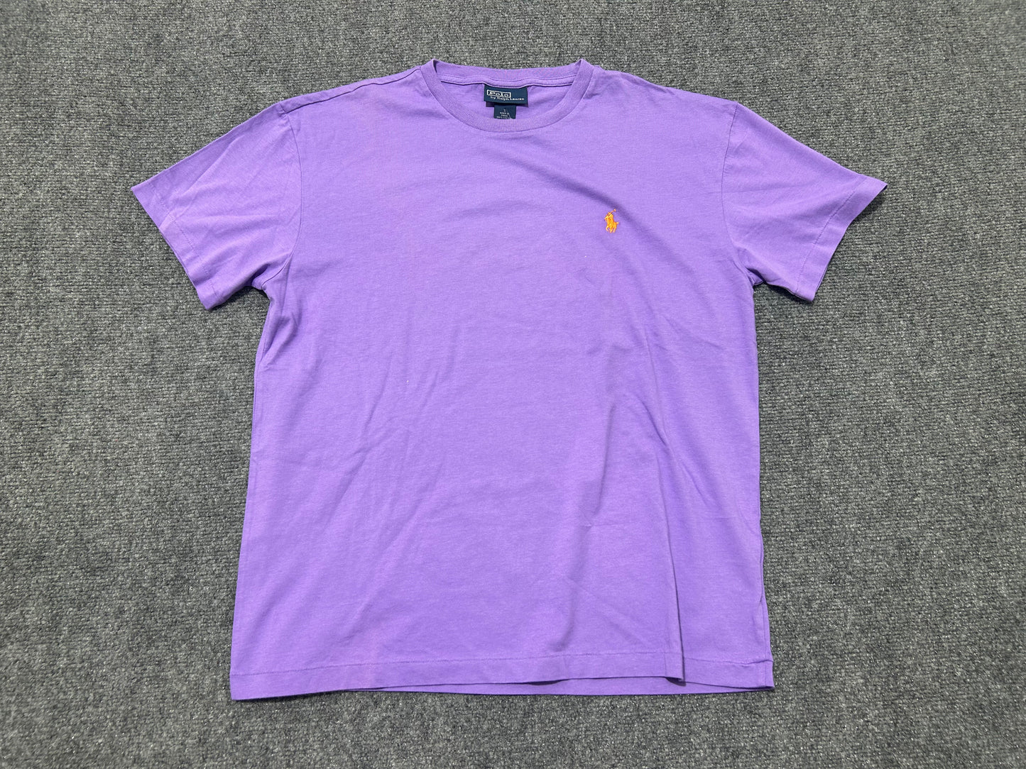 2000s Polo Ralph Lauren Single Stitch Tee - Purple Size Small