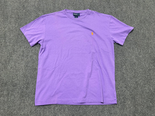 2000s Polo Ralph Lauren Single Stitch Tee - Purple Size Small