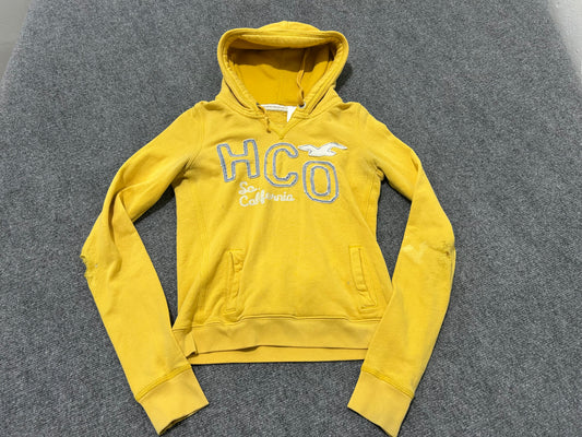 Hollister Hoodie - Yellow Size Small