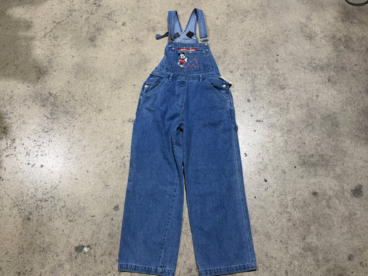 Mickey Mouse Denim Overalls - Blue Size Medium