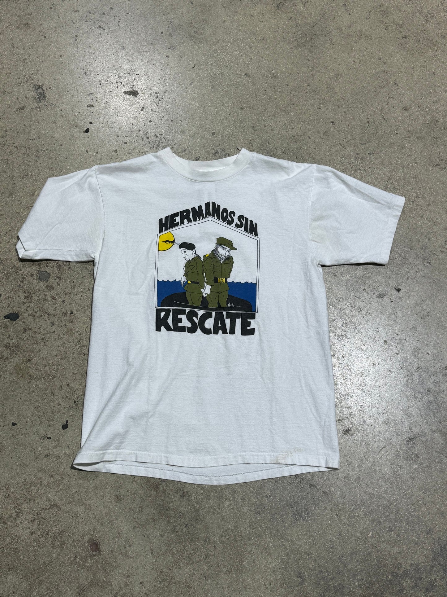 Hermanos Sin Rescate Tee - White Size Large