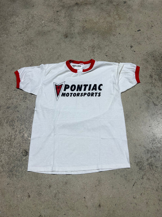 Pontiac Motorsport Ringer Tee - Red/White Size XL