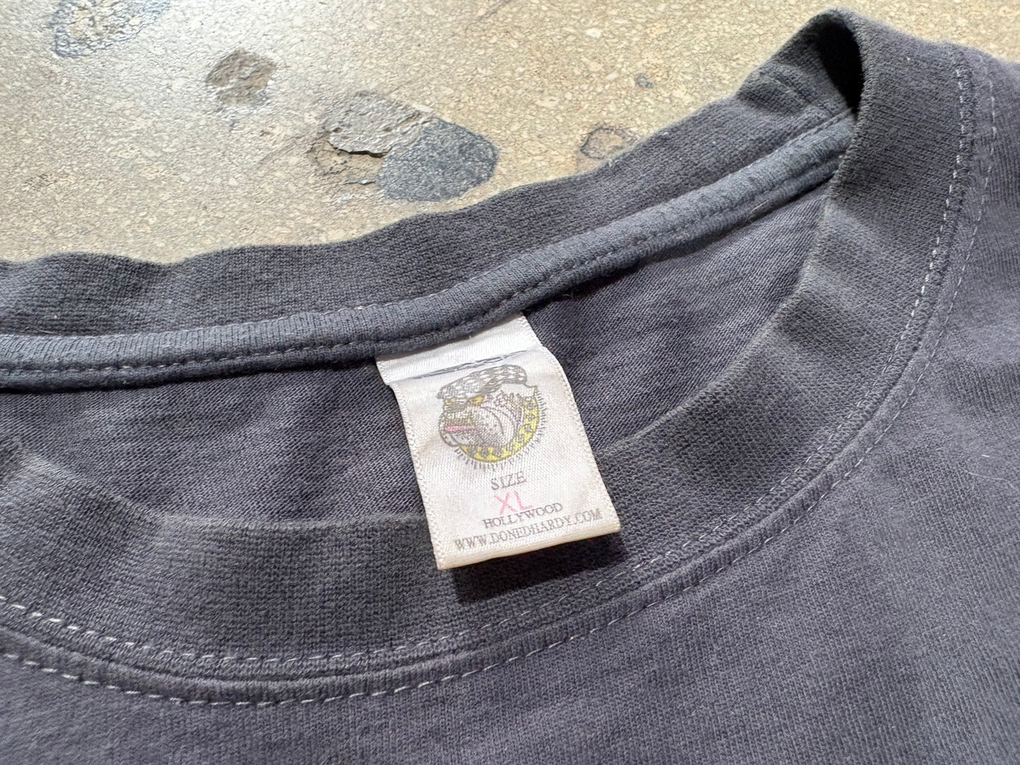 Ed Hardy Bedazzled Skull Tee - Grey Size XL