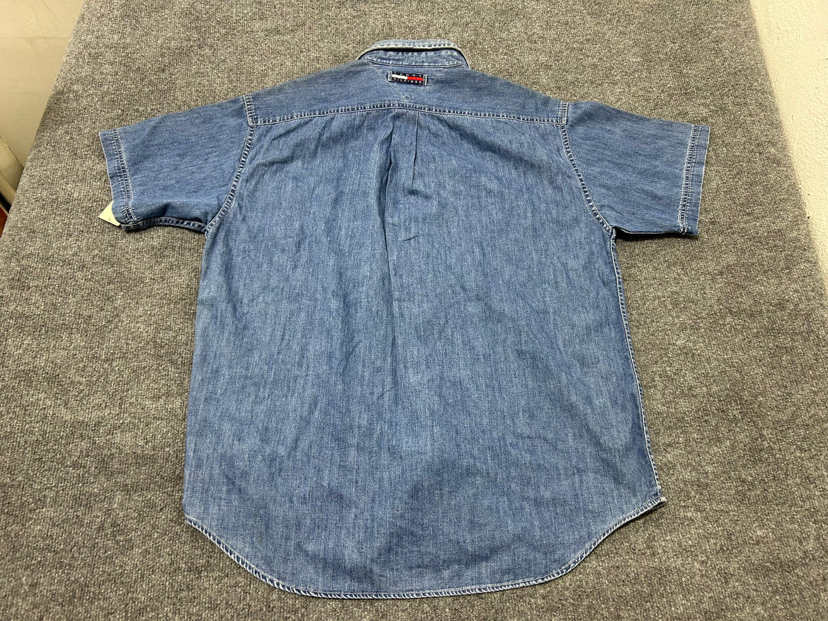 Tommy Jeans Button jean Shirt - Blue Size Large