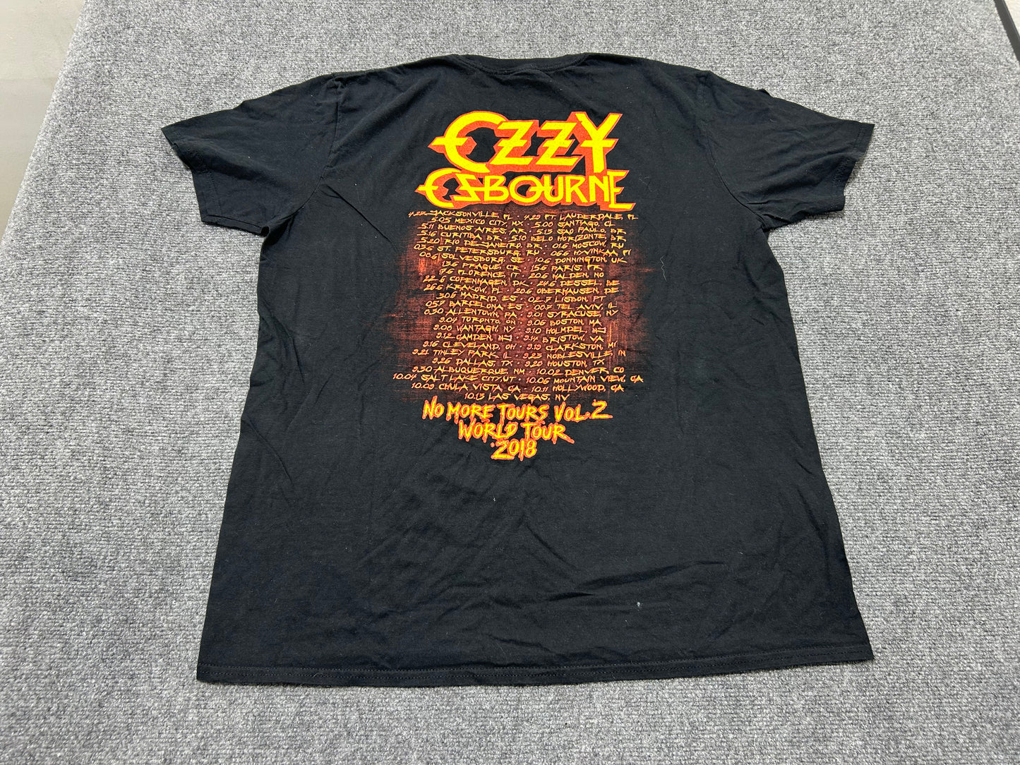 2018 Ozzy Osbourne No More Tours Vol 2 Tee - Black Size XL(con)