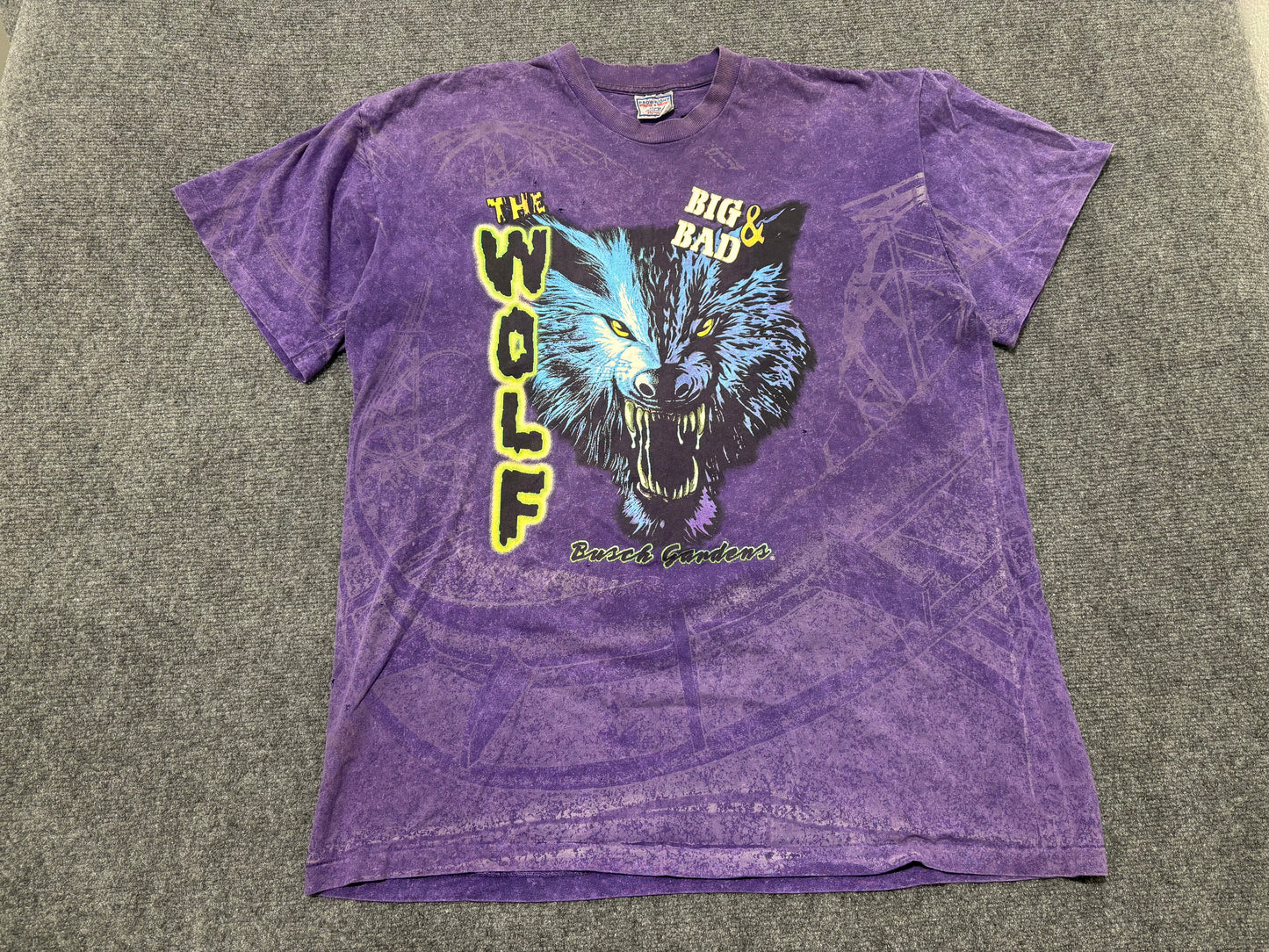 Busch Gardens The Wolf Tee - Purple Size XL