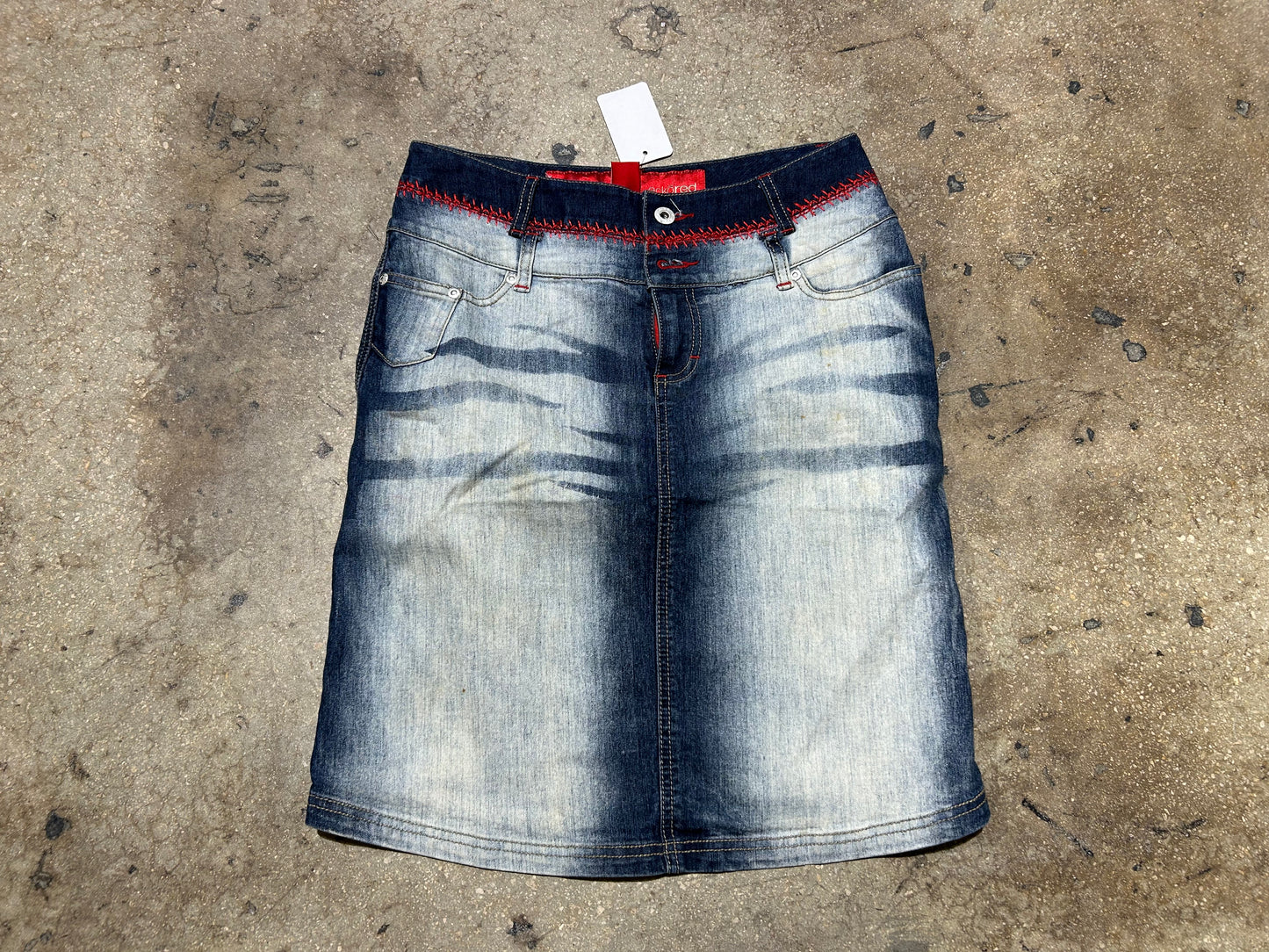 Ecko Red Long Denim Jean Skirt - Blue Size Medium