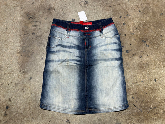 Ecko Red Long Denim Jean Skirt - Blue Size Medium