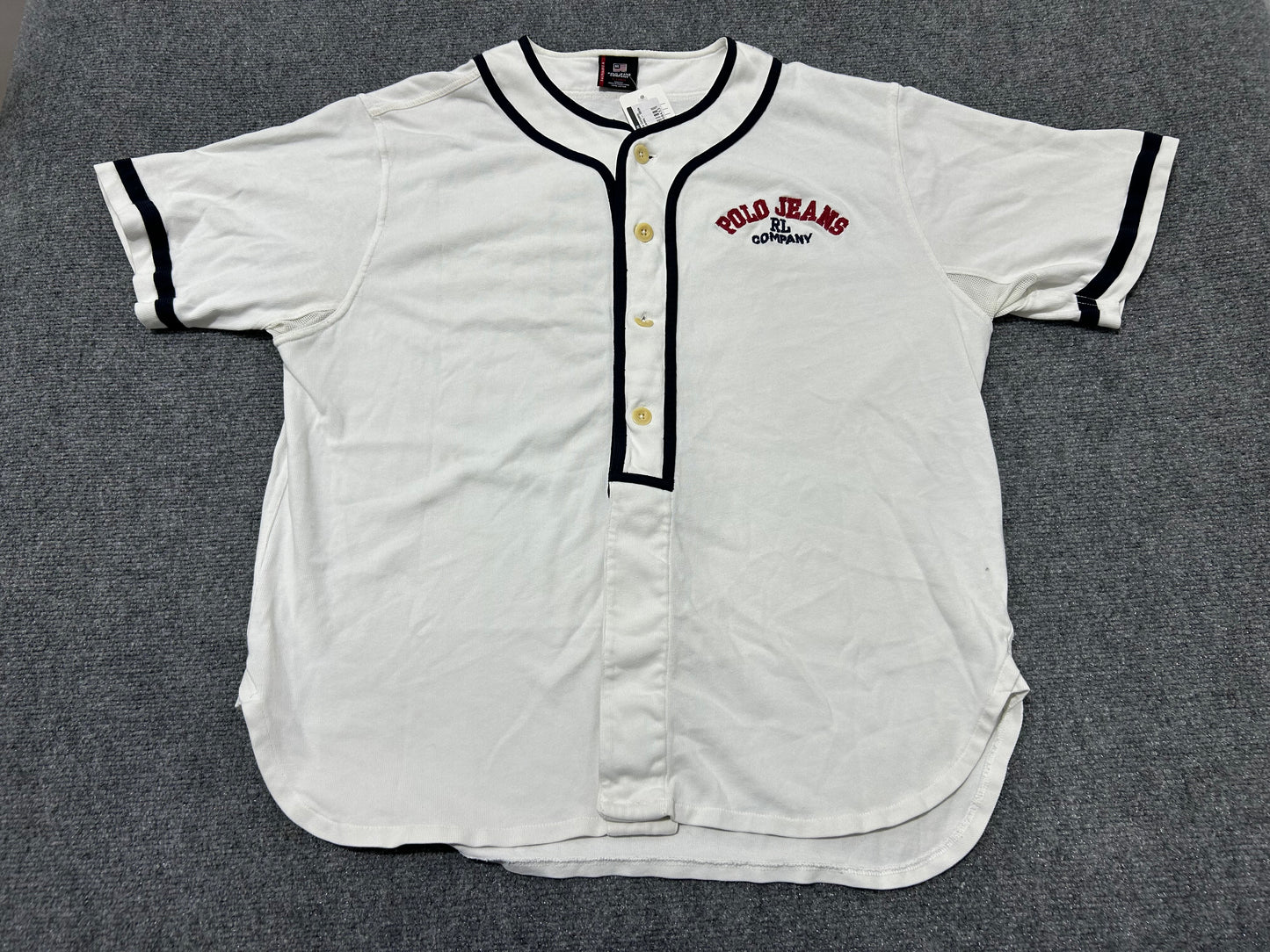 Polo Jeans Company Baseball Jersey - White Size XL
