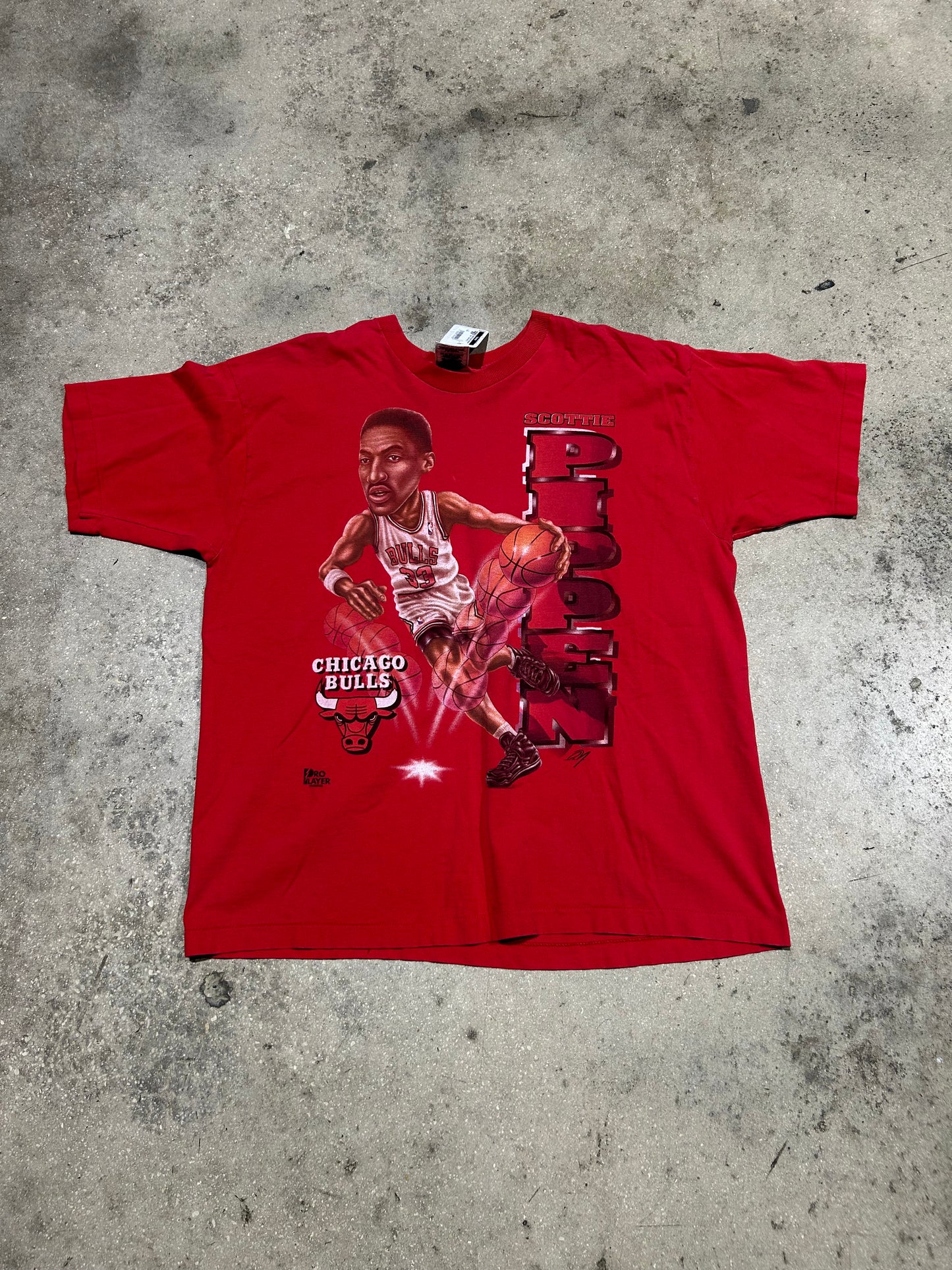Scottie Pippin Character Tee - Red Size XL