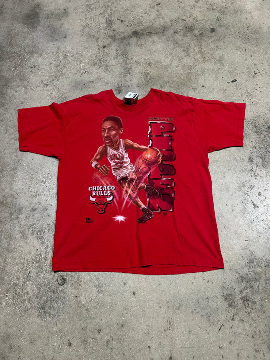 Scottie Pippin Character Tee - Red Size XL