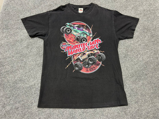 Monster Jam World Tour Tee - Black Size Large