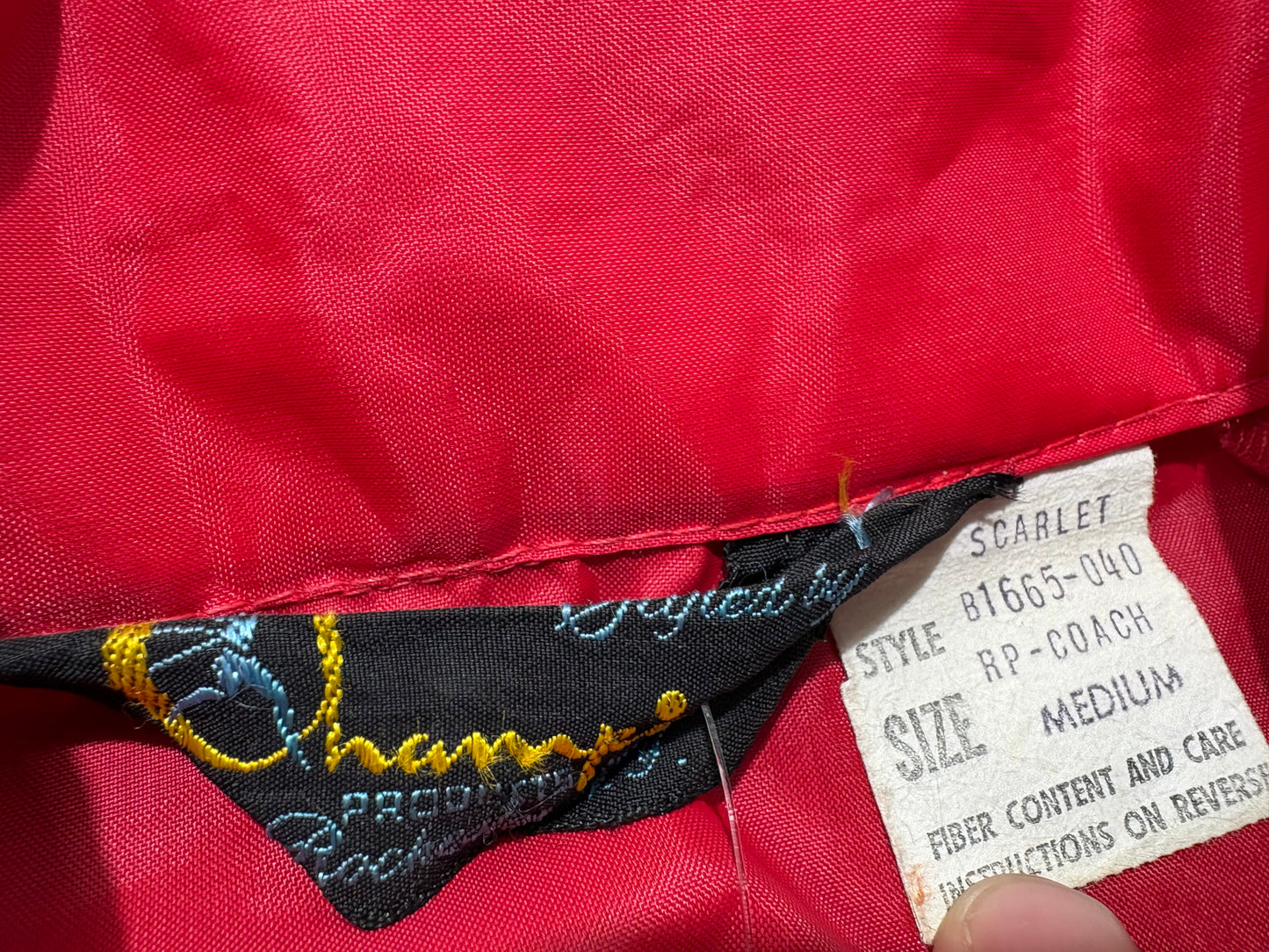 Champion Saint Odilia Knights Coaches Jacket - Red Size Medium