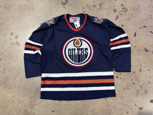 CCM Edmonton Oilers Authentic Blank Jersey Size Large