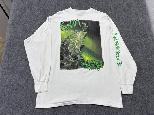1998 Korn Family Values Tour Long Sleeve - White Size XL