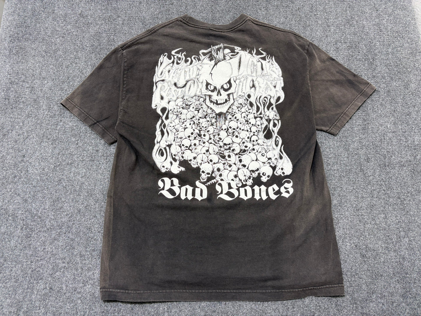 1991 Faded Bad Bones Skull Tee - Black Size XXL