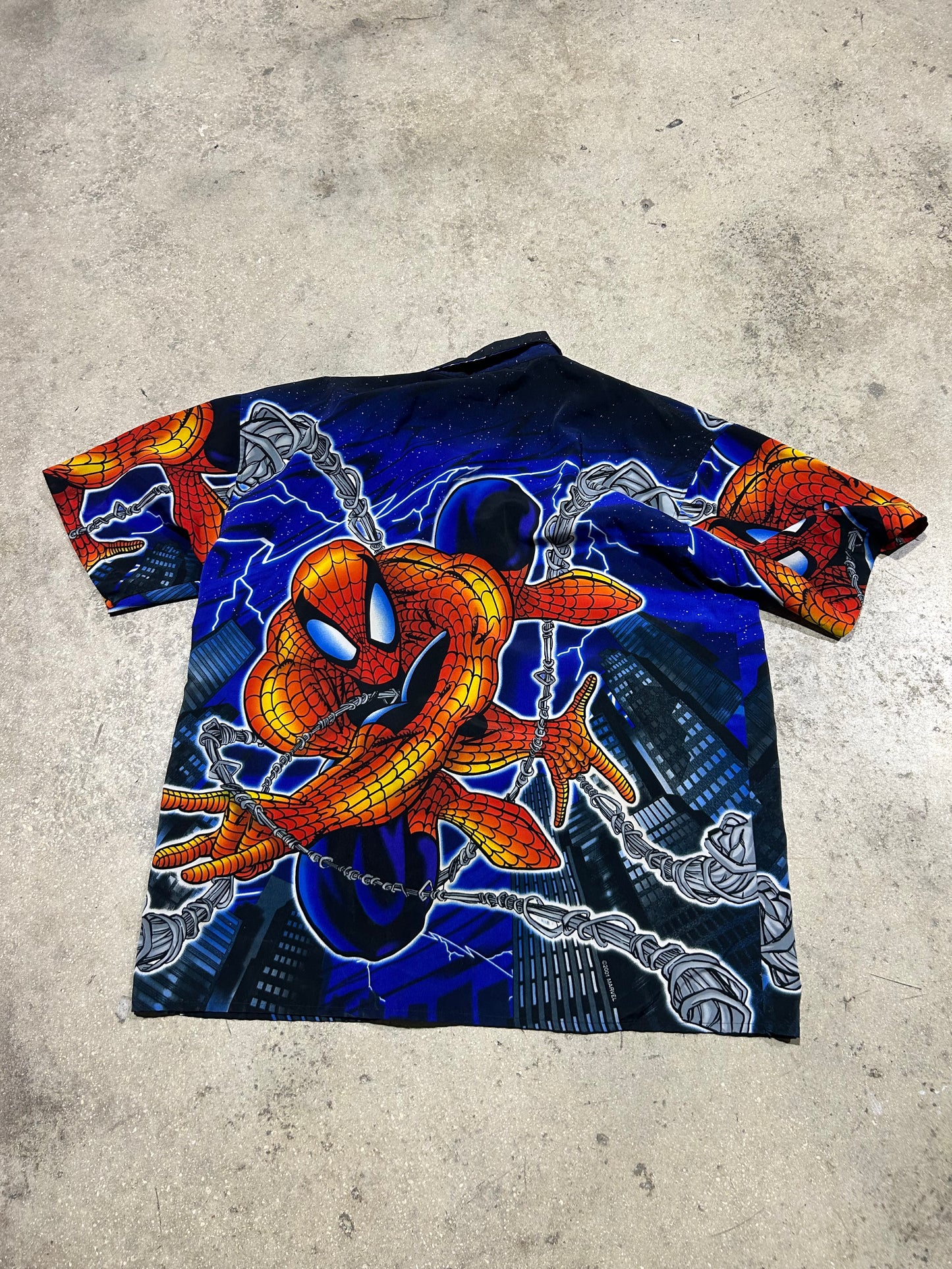 Spider-Man AOP Button Up Shirt - Multi Size XXL