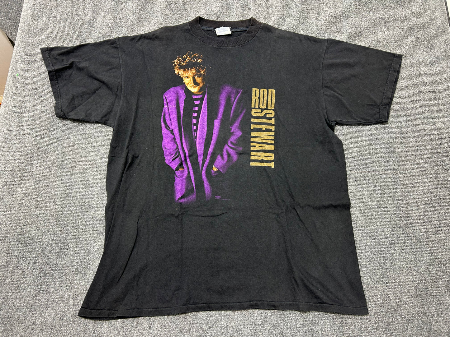 Rod Stewart Live Tour Tee - Black/Purple Size XL