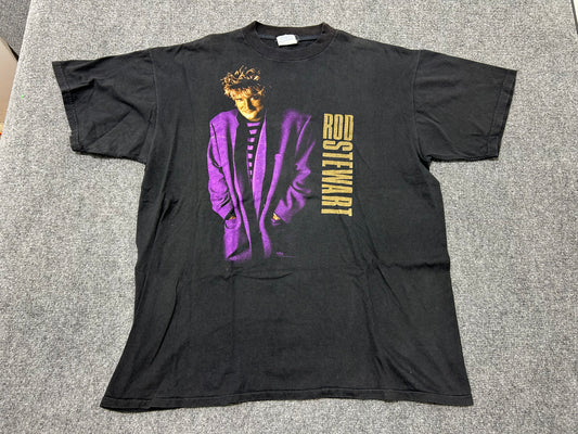 Rod Stewart Live Tour Tee - Black/Purple Size XL
