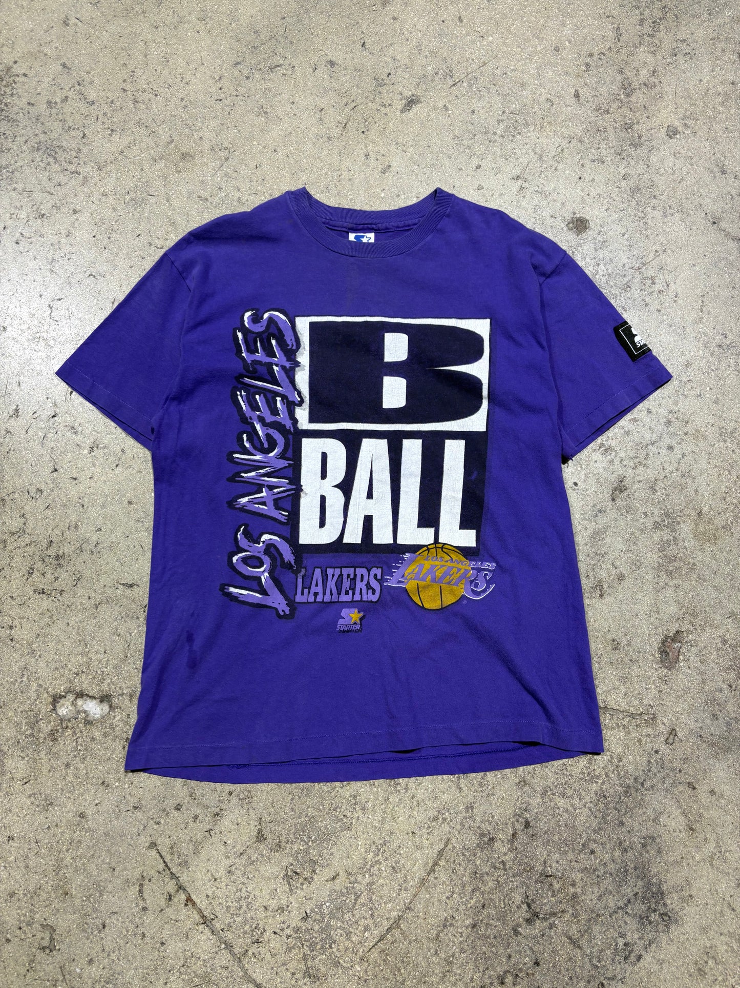 Starter Lakers BBall Tee - Purple Size Large (21.5x25)